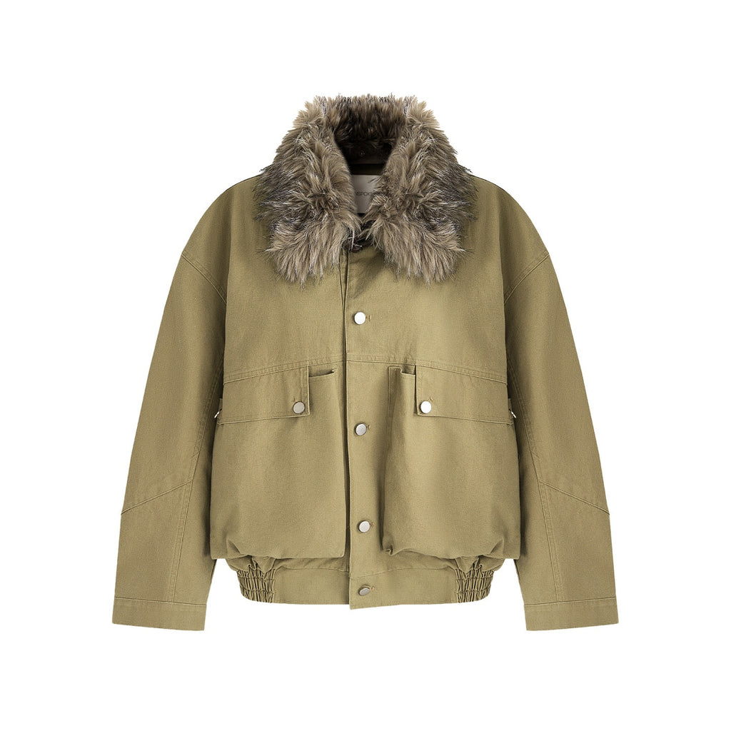 unspoken_Thick_Fleece_Lined_Fur_Collar_Loose_Minimal_Commuter_Women_Sage_Puffer_Jackets_MISSTT