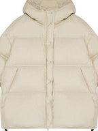fano Warm 90% White Duck Down Hooded Straight Fit Minimalist Commuter Down Jackets