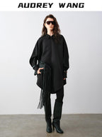 audreyyang Wrinkle Resistant Minimalist Loose Fit Turn Down Collar Women Polyester Shirts