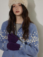 Lofi choose Cozy Thick Vintage Loose Zipper Women Acrylic Wool Cardigans