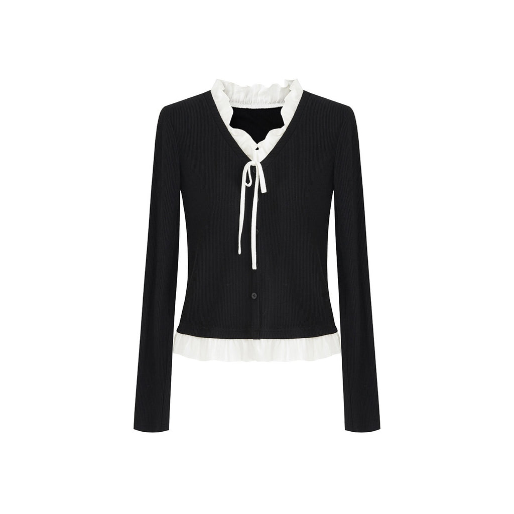 fano_Stretch_Viscose_Slim_Fit_Embroidered_V-neck_Workwear_Black_Long_Sleeve_Cardigans_MISSTT