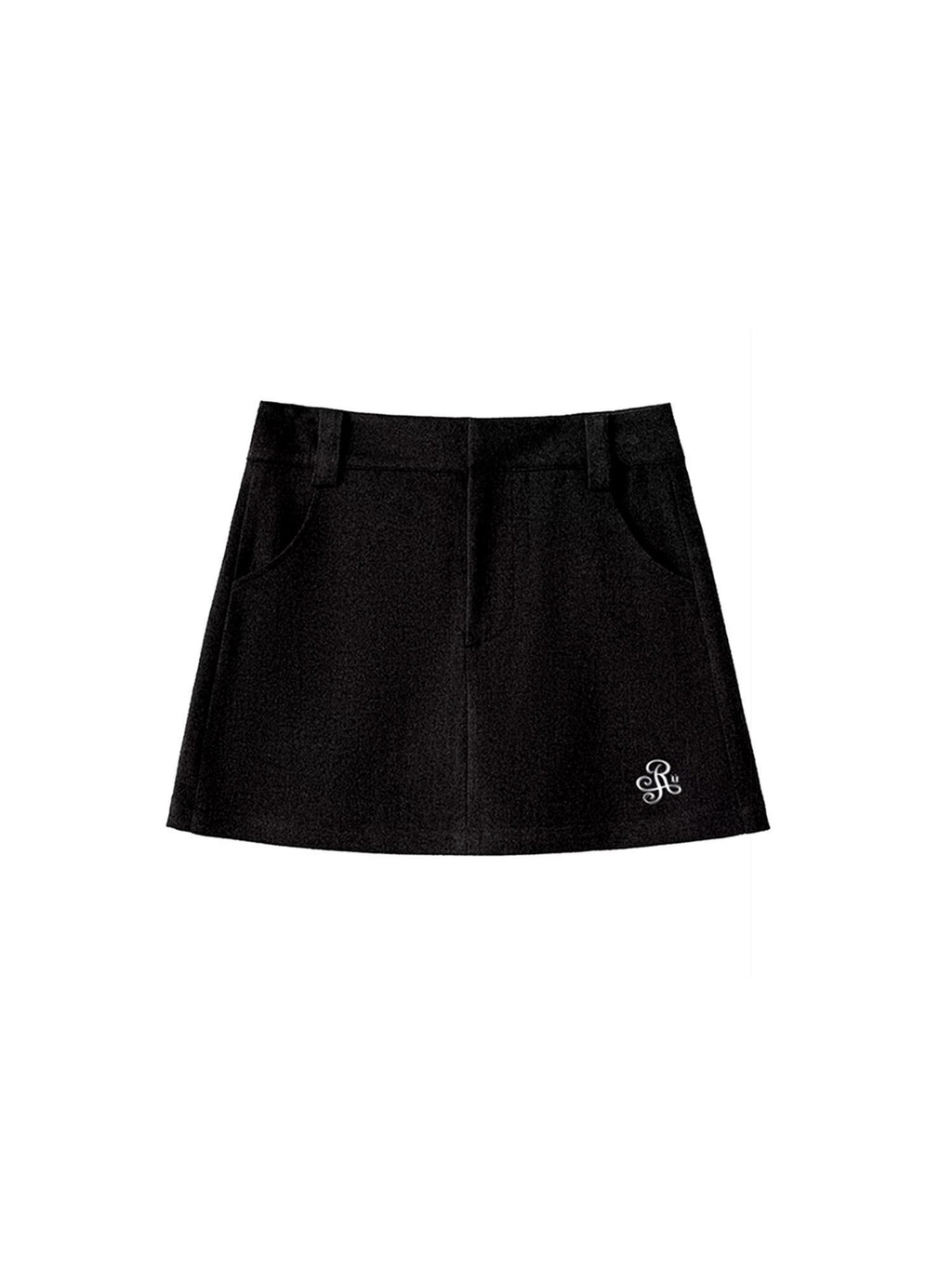 ikyou Lined Embroidered A Line Mid Waist Slim Casual Women Brushed Mini Skirts