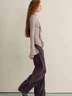 someonesometimes Anti Pill Wool Blend Slim Fit Casual Ruffle Bell Sleeve U Neck Pullover Sweaters