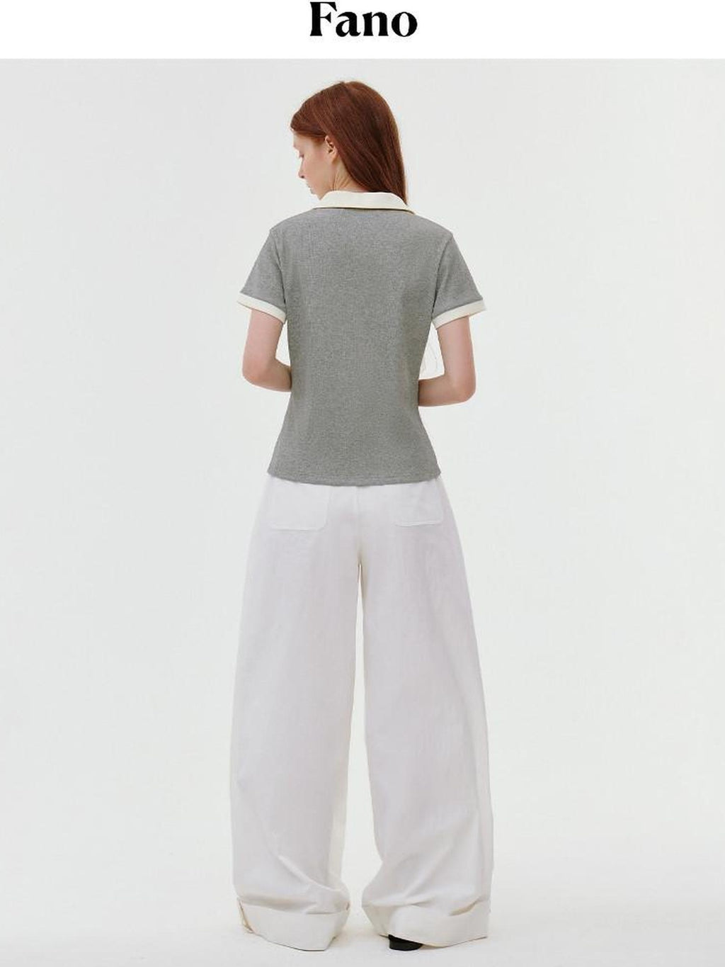 fano Stretch Cotton Henley Neck Korean Straight Heather Gray Short Sleeve T-Shirts