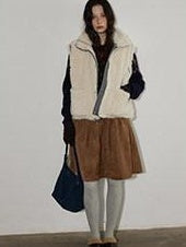 Lofi choose Flattering High Waist Ruched A Line Office Khaki Polyester Women Midi Skirts