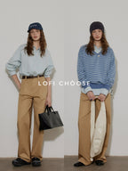 Lofi choose Breathable Cotton Loose Fit Lapel Collar Button Long Sleeve Office Women Shirts