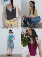 Lofi choose Slim Fit Commuter Sleeveless Outerwear For Women Tank Top Camisoles