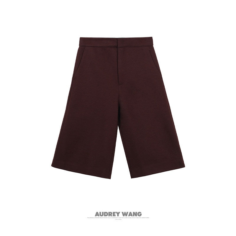 audreyyang_Wool_Blend_Minimalist_Wide_Leg_Natural_Waist_Womens_Workwear_Mid-Length_Shorts_MISSTT