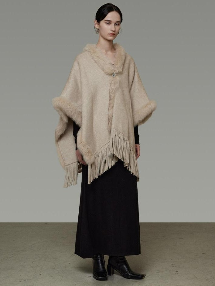 unspoken Pure Wool V-neck Hidden Button Oversized Apricot Minimal Work Knitwear Cardigans