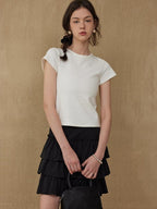fano Stretch Cotton Commuter Straight Fit Women Crewneck Short Sleeve T-Shirts