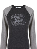 fano Soft Polyester Cotton Printed Raglan Neck Women Office Long Sleeve Crop Tops