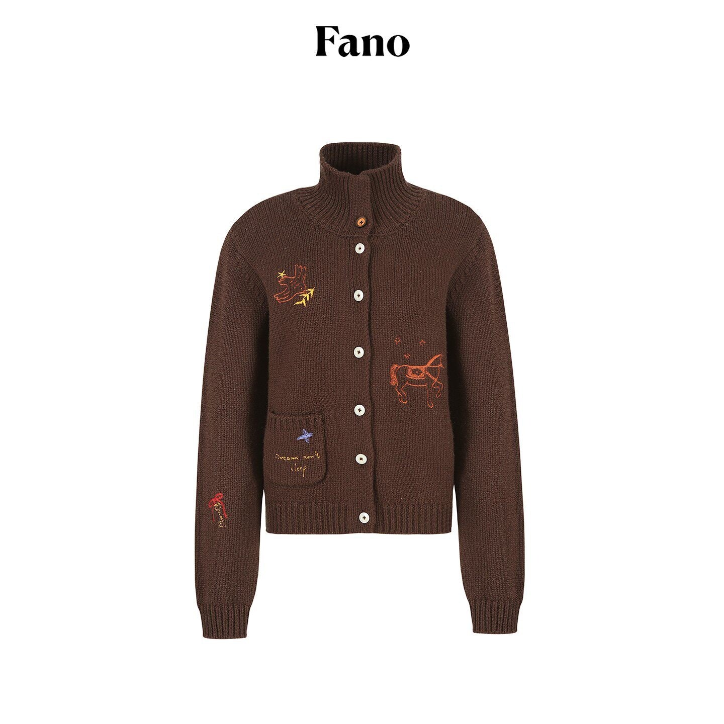 fano_Soft_Wool_Blend_Knit_Commuter_Loose_Fit_Stand_Collar_Women_Brown_Cardigans_MISSTT