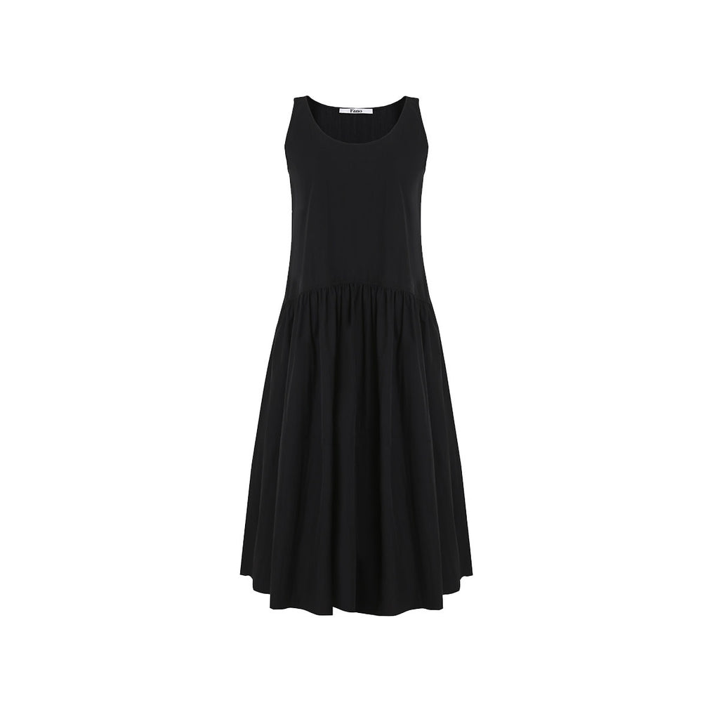 fano_Black_Cotton_Blend_A_Line_Sleeveless_Round_Neck_Natural_Waist_Women_Maxi_Dresses_MISSTT