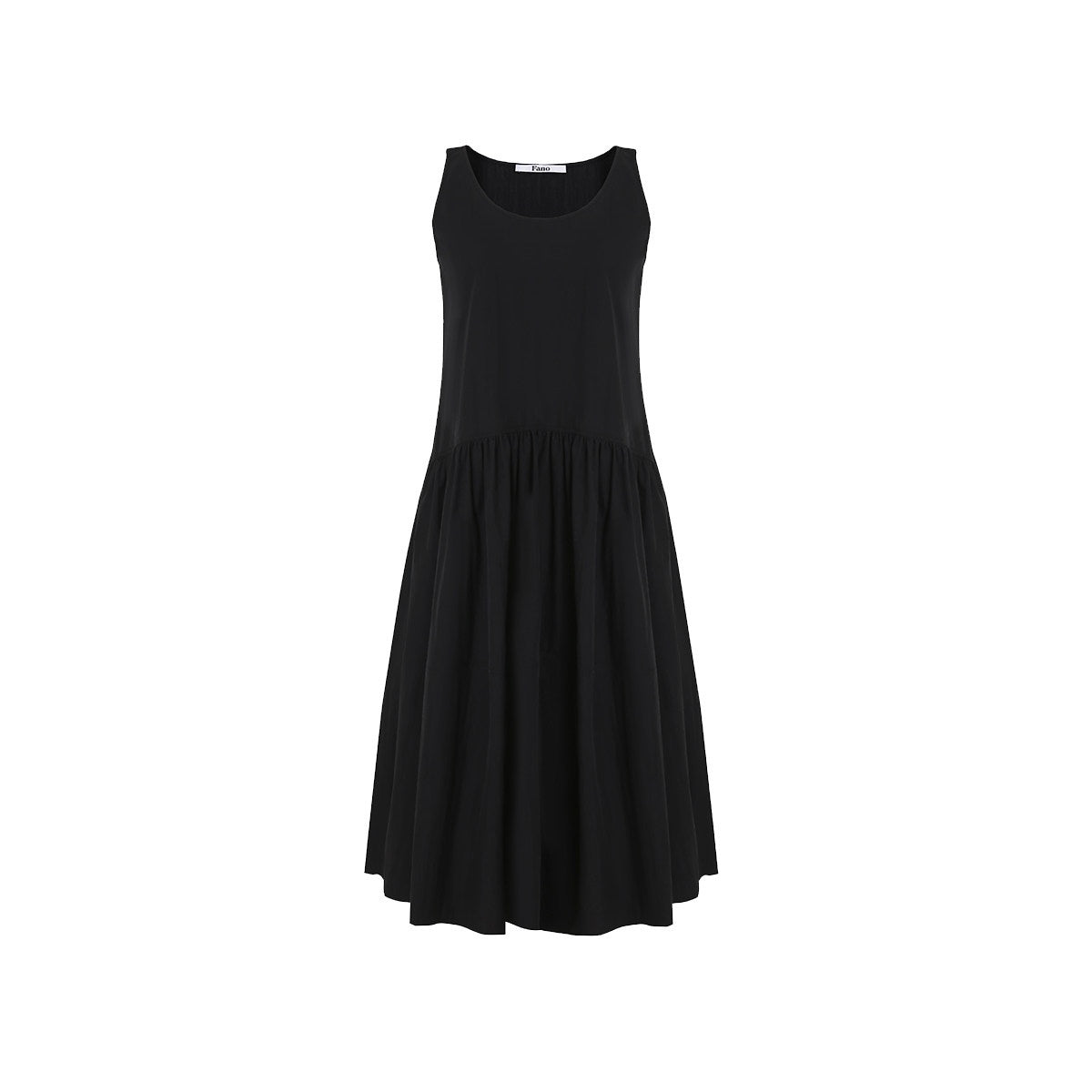 fano_Black_Cotton_Blend_A_Line_Sleeveless_Round_Neck_Natural_Waist_Women_Maxi_Dresses_MISSTT