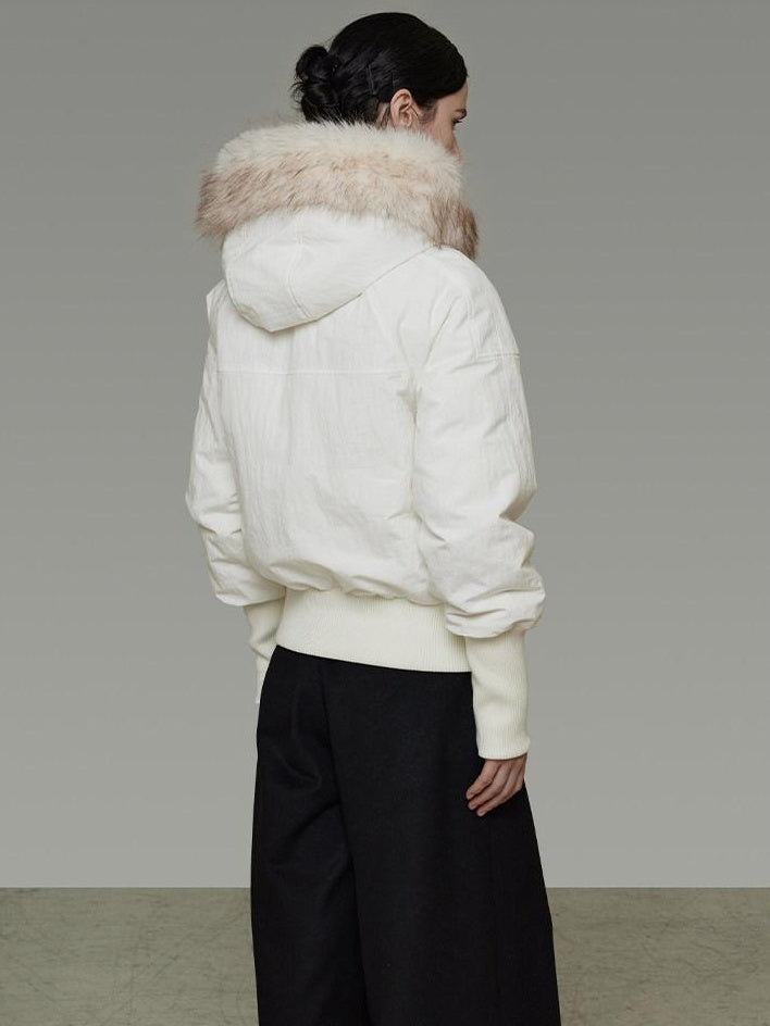 unspoken 90 Percent White Duck Down Warm Hooded Loose Short Commuter Women Down Jackets