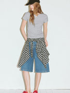 fano Moisture Wicking Slim Fit Korean Commuter Crew Neck Tee Basic Crop Tops