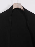 audreyyang Soft Acrylic Wool Blend Decorative Long Knitted European Women Black Scarves