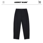 audreyyang_Soft_Poly_Viscose_Drape_Casual_Natural_Waist_Zip_Fly_Women_Black_Wide_Leg_Pants_MISSTT