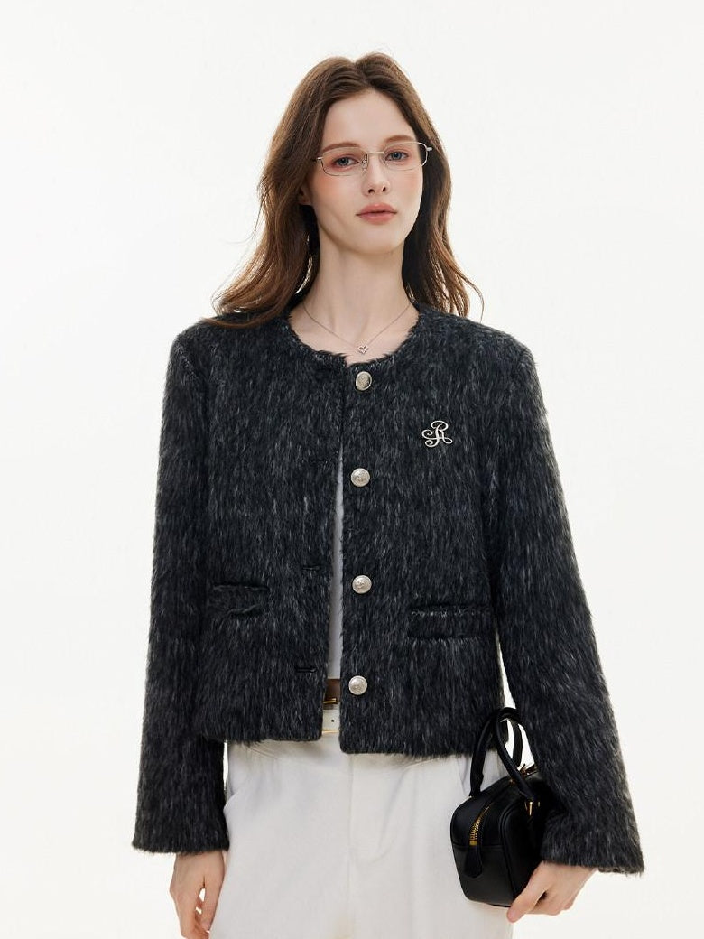 ikyou Wrinkle Resistant 3D Embellished Korean Straight Fit Workwear Cropped Jackets
