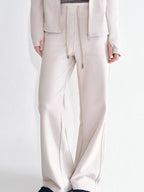 fano Stretch Long Sleeve Zip Front Sporty Standard Fit Women Solid Lounge Sets