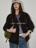 Lofi_choose_Zip_Front_Loose_Fit_Commuter_Office_Long_Sleeve_Dark_Brown_Women_Cropped_Jackets_MISSTT