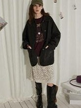 Lofi choose High Waist Casual Patchwork A Line Printed Polyester Office Midi Skirts