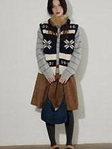 Lofi choose Acrylic Wool Blend Office Loose Fit Striped Pullover Crewneck Women Sweaters
