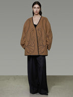 unspoken 100 Percent Lambswool Relaxed Fit Minimalist Commuter Women Camel Wool Coats