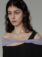 unspoken Tencel High Waist Asymmetrical Off Shoulder A Line Knit Women Maxi Dresses