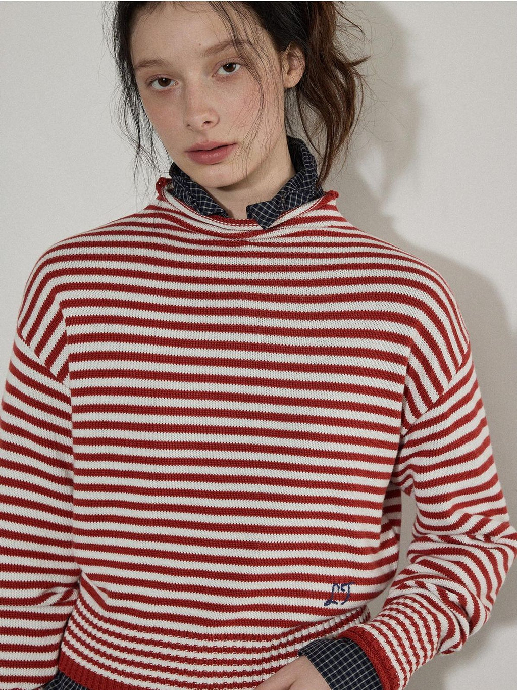 Lofi choose Acrylic Cotton Soft Striped Loose Fit Pullover Commuter Style Women Sweaters