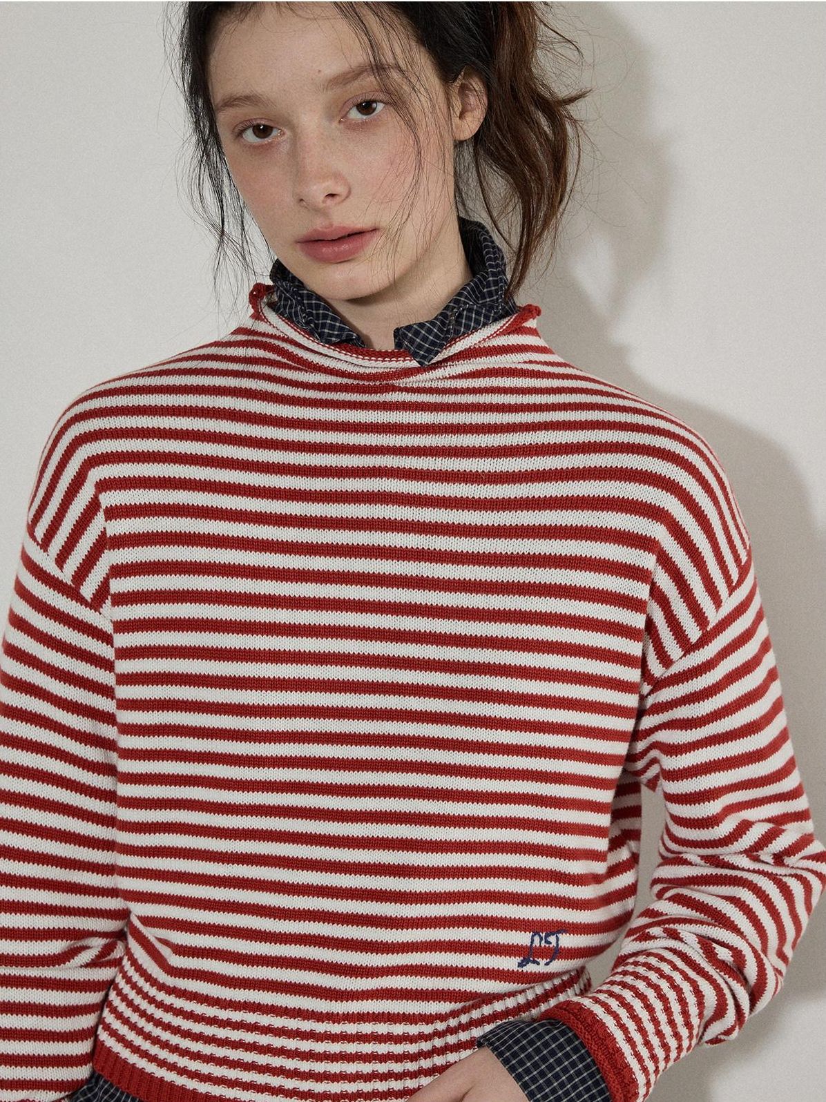 Lofi choose Acrylic Cotton Soft Striped Loose Fit Pullover Commuter Style Women Sweaters