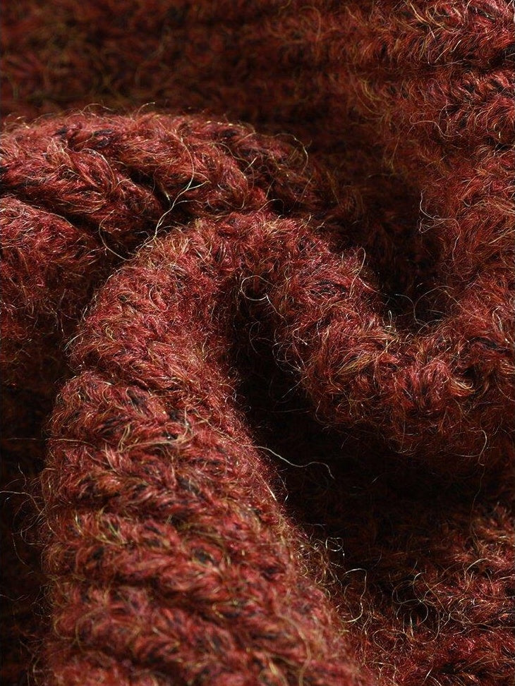 someone sometimes Vintage Red Turtleneck Commuter Pullover Knitwear Acrylic Wool Sweaters
