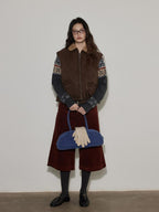 Lofi choose Wool Blend Vintage Loose Fit Round Neck Button Gray Knit Cardigans