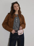 Lofi choose Cozy Button Front Relaxed Office Women Knit Long Sleeve Round Neck Cardigans