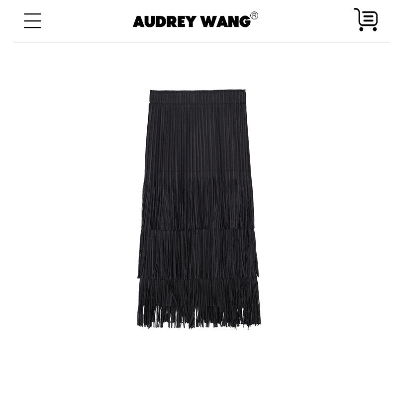 audreyyang_Hand_Pleated_Crinkle_Tassel_Mid_Waist_Straight_Lined_Polyester_Midi_Skirts_MISSTT