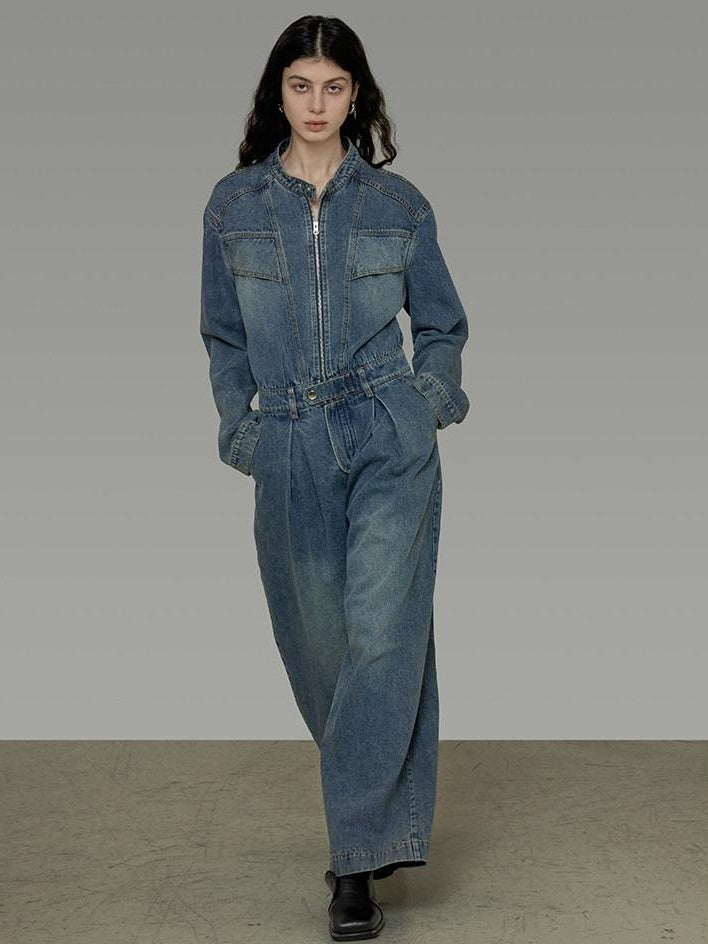 unspoken High Waisted Wide Leg Cotton Blend Office Commuter Blue Top & Pants Sets