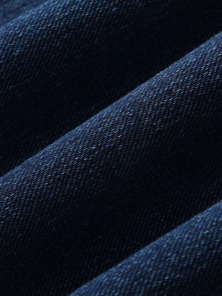 someone sometimes Vintage Blue Natural Waist Relaxed Fit Casual Polyester Wide Leg Jeans