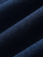someone sometimes Vintage Blue Natural Waist Relaxed Fit Casual Polyester Wide Leg Jeans