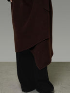 unspoken 100 Percent Sheep Wool Mid Length Relaxed Minimalist Workwear Wool Coats