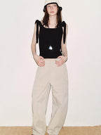 fano Slim Viscose Nylon Spaghetti Strap Office Cropped Solid Black White Camisoles