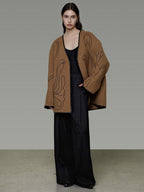 unspoken 100 Percent Lambswool Relaxed Fit Minimalist Commuter Women Camel Wool Coats