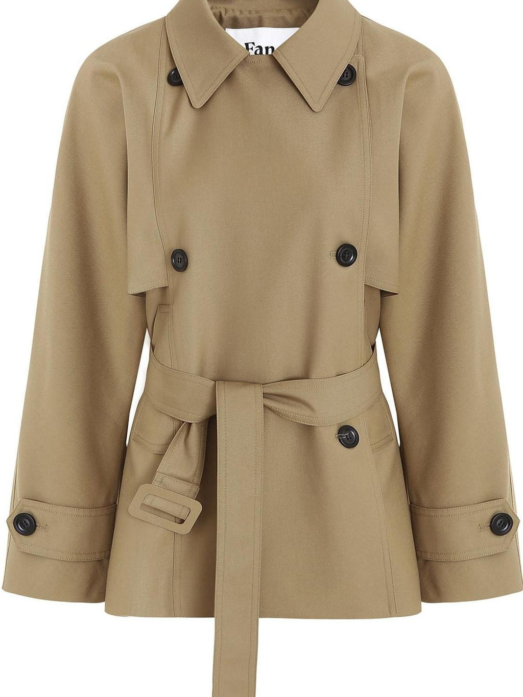 fano Double Breasted Mid Length Loose Fit Korean Commuter Women Khaki Trench Coats