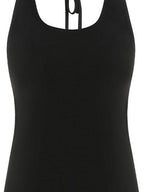 fano Soft Stretch Viscose Halter Slim Fit Office Layering Black Camisoles
