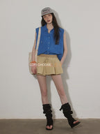 Lofi_choose_High_Waist_Lined_A_Line_Puff_Office_Chic_Beige_Aubergine_Mini_Skirts_MISSTT