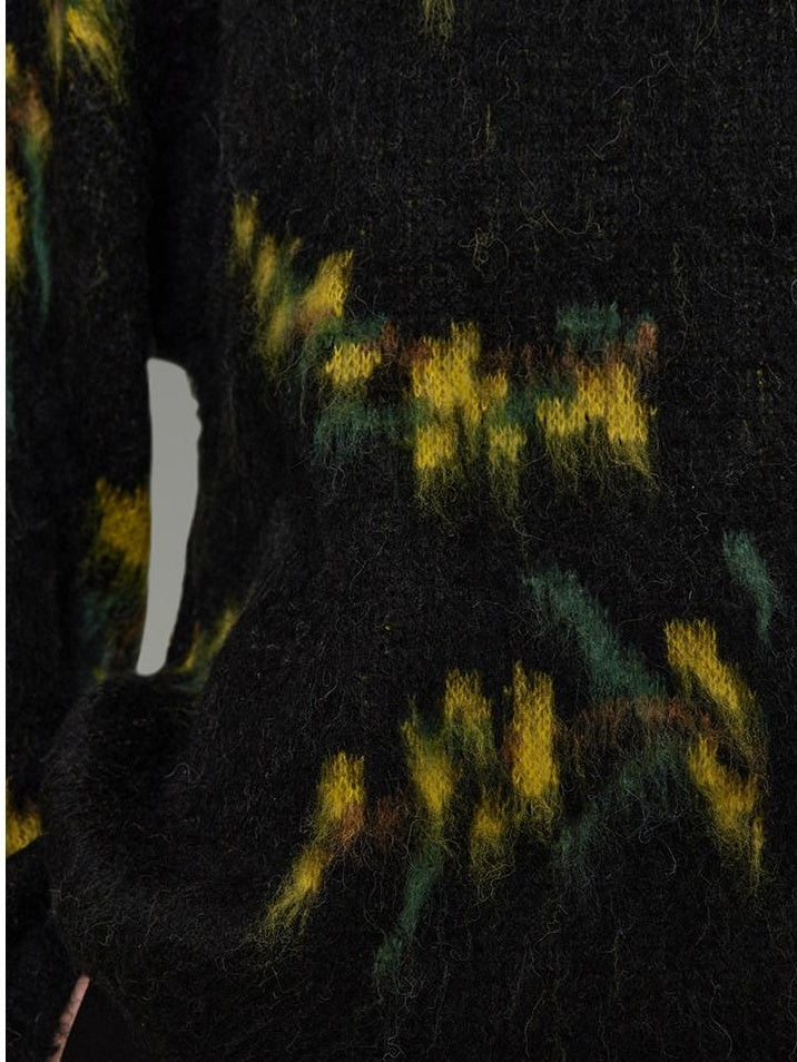 unspoken Thermal Commuter Loose Colorblock Womens Wool Blend Knit Sweaters