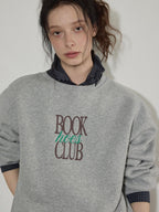 Lofi choose Fleece Lined Oversized Crew Neck Workwear Women Cotton Polyester Blend Sweatshirt