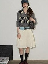 Lofi choose High Waist Pleated A Line Office Ready Women Black Ivory Polyester Mini Skirts