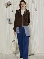 Lofi choose High Waist Distressed Vintage Blue Relaxed Cotton Zip Fly Womens Wide Leg Jeans