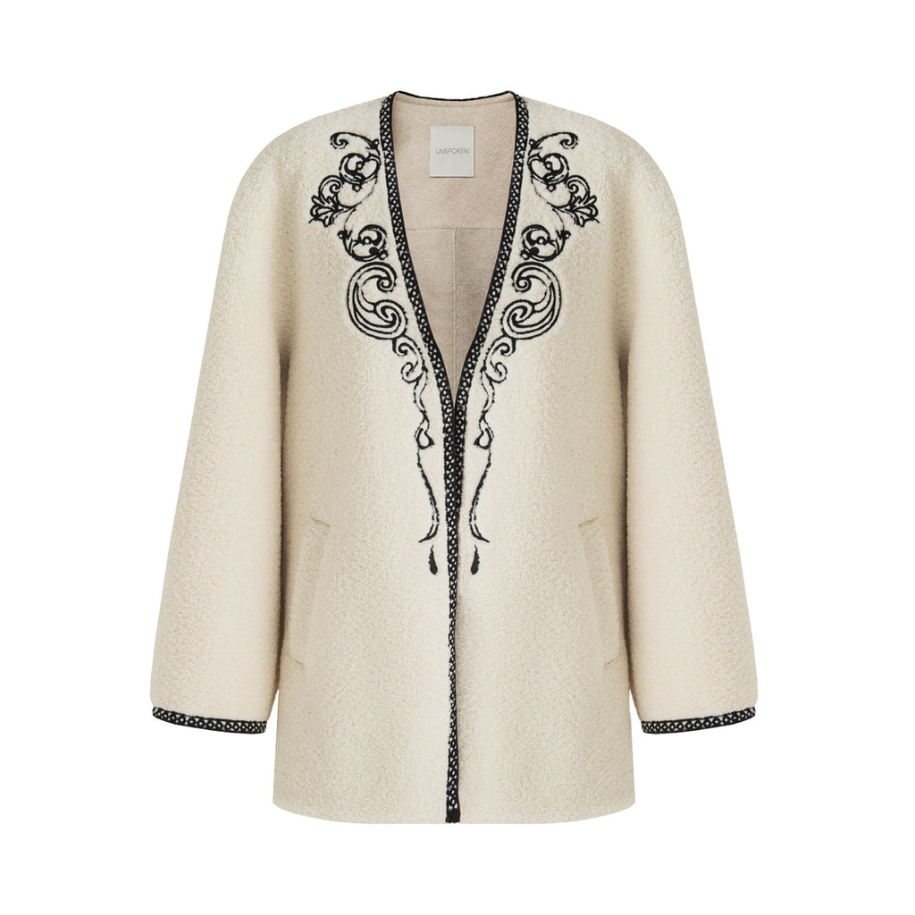 unspoken_3D_Tailored_Clean_Minimalist_Loose_Fit_Women_Office_White_Polyester_Short_Coat_MISSTT