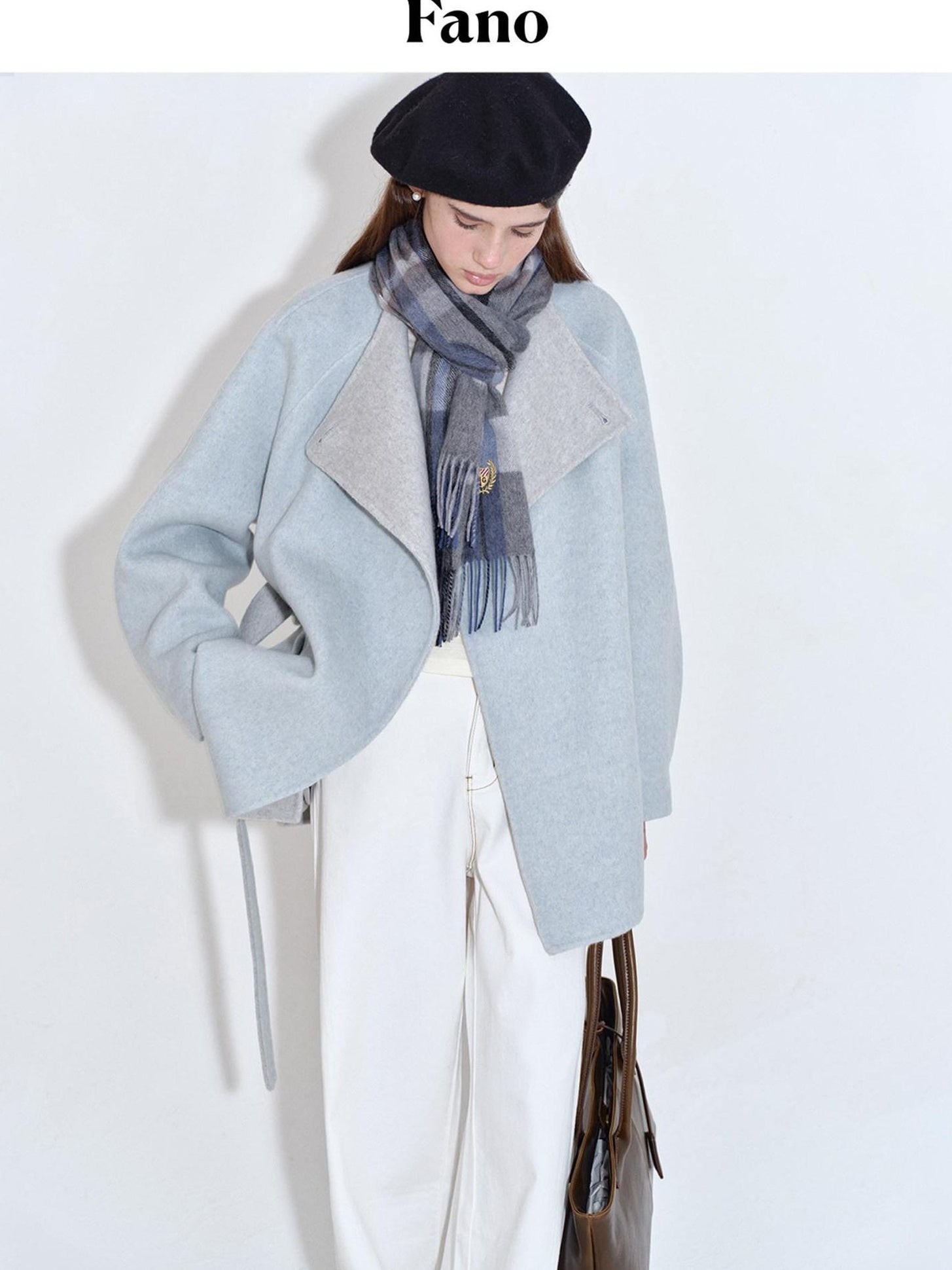 fano 68 Percent Wool Blend Korean Commuter Straight Fit Blazer Women Wool Coats